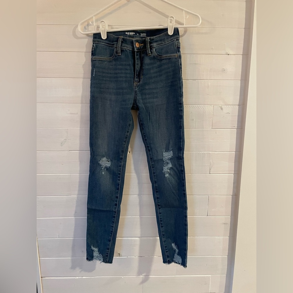 Old Navy Kid’s Dark Blue Distressed Skinny Jeans